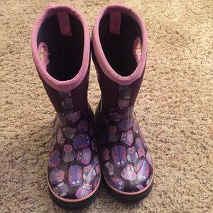 Kids Classic Waterproof Insulated Owl Print BOGS.
